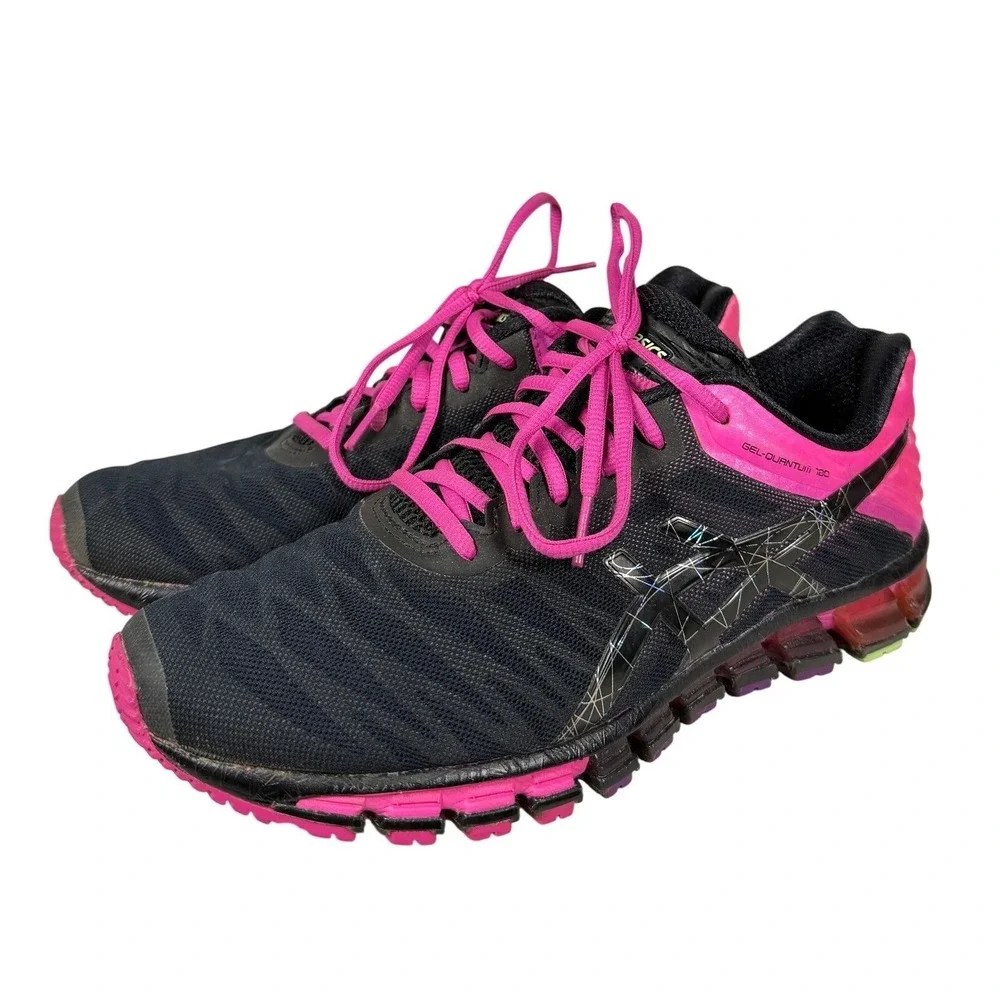 Asics Gel-Quantum 180 Running Shoes Womens‎ Size 10 Black Pink T5J7N